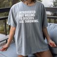 Introverted But Axe Throwing Introvert Axe Throwing Premium Women's Comfort Colors T-Shirt Gray Introverted But Axe Throwing Introvert Axe Throwing Premium Women's Comfort Colors T-Shirt Gray