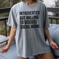 Introverted Caseworker Social Work Introvert Women's Comfort Colors T-Shirt Gray