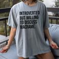 Introverted Macramé Knotter Macrame Introvert Women's Comfort Colors T-Shirt Gray