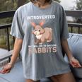Introverted Rabbits Bunny Lover Rabbit Introvert Women's Comfort Colors T-Shirt Gray Introverted Rabbits Bunny Lover Rabbit Introvert Women's Comfort Colors T-Shirt Gray