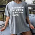 Introverted But Willing To Discuss Diving Introverts Women's Comfort Colors T-Shirt Gray