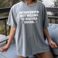 Introverted But Willing To Discuss Rocks Rock Collecting Women's Comfort Colors T-Shirt Gray