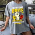 Introverts Unite Introvert Antisocial Anti Social Women's Comfort Colors T-Shirt Gray