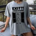 Irony Sarcasm Introvert Dry Humor Cartoon Comic Geek Nerd Women's Comfort Colors T-Shirt Gray