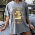 It's Not Hoarding If It's Books Book Lover Graphic Women's Comfort Colors T-Shirt Gray