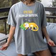 It's Too Peopley Outside Introvert And Cat Lover Women's Comfort Colors T-Shirt Gray
