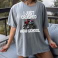 I Just Crushed High School Graduation Monster Truck Shirt Women's Comfort Colors T-Shirt Gray