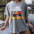 I Just Crushed Preschool Monster Graduation Pre-K Shirt Women's Comfort Colors T-Shirt Gray