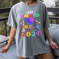 I Just Graduated Pre k Graduation 2024 Pre-Kindergarten Women's Comfort Colors T-Shirt Gray