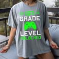 Kids 1st Grade Level Unlocked Back To School Gamer Graduation Women's Comfort Colors T-Shirt Gray