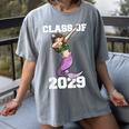 Kids Class Of 2029 Shirt Graduation Dabbing Mermaid Shirt Women's Comfort Colors T-Shirt Gray