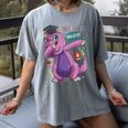 Kids Dabbing T Rex Graduation Kindergarten Class Of 2019 Women's Comfort Colors T-Shirt Gray
