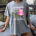 Kids I Graduated From Daycare Graduation T-Shirt For Girls Women's Comfort Colors T-Shirt Gray