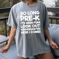 Kids Last Day Pre-K Kindergarten Here I Come Graduation Women's Comfort Colors T-Shirt Gray