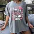 Kids Little Miss Pre-K Grad 2025 Preschool Girls Prek Graduation Women's Comfort Colors T-Shirt Gray