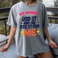 Kids My Mommy Did It Graduation Mom Graduate Women's Comfort Colors T-Shirt Gray