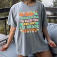 Kids So Long Kindergarten 1st Grade Here I Come Graduation Groovy Women's Comfort Colors T-Shirt Gray