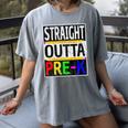 Kids Straight Outta Pre-K Graduation Women's Comfort Colors T-Shirt Gray