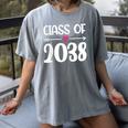 Kindergarten Class Of 2038 First Day School Graduation Girls Women's Comfort Colors T-Shirt Gray