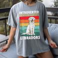 Labrador Retriever Introvert White Lab Women's Comfort Colors T-Shirt Gray