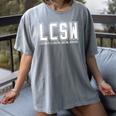 LCSW Licensed Clinical Social Worker Graduation Women's Comfort Colors T-Shirt Gray