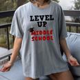 Level Up Middle School 5th Grade Graduation Women's Comfort Colors T-Shirt Gray