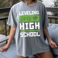 Leveling Up To High School Tee Shirt Gaming Graduation Women's Comfort Colors T-Shirt Gray