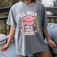 Little Miss Pre-K Grad 2025 Preschool Graduation Girls Kids Women's Comfort Colors T-Shirt Gray