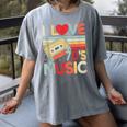 I Love 70's Music Retro Style Nostalgia Cassette 1970s Party Women's Comfort Colors T-Shirt Gray