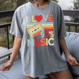 I Love 90's Music Retro Style Nostalgia Cassette 1990s Party Premium Tri-Blend Women's Comfort Colors T-Shirt Gray