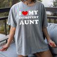 I Love My Introvert Aunt I Heart My Introvert Aunt Women's Comfort Colors T-Shirt Gray