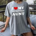 I Love My Introvert Aunt I Heart My Introvert Aunt Women's Comfort Colors T-Shirt Gray