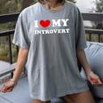 I Love My Introvert I Heart My Introvert Women's Comfort Colors T-Shirt Gray I Love My Introvert I Heart My Introvert Women's Comfort Colors T-Shirt Gray