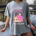 Low Social Battery Cute Snail With House Introvert Cozy Home Women's Comfort Colors T-Shirt Gray