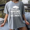 Master's Graduation Shirt For Women With Masters Degree Women's Comfort Colors T-Shirt Gray