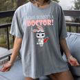 Med School Graduation Bunny Medical New Doctor Women's Comfort Colors T-Shirt Gray
