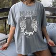 Melanoma Skin Cancer Hero Angel Memory Support Family Women's Comfort Colors T-Shirt Gray Melanoma Skin Cancer Hero Angel Memory Support Family Women's Comfort Colors T-Shirt Gray