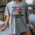 In Memory And Honor Of Firefighters Remembering 911 Women's Comfort Colors T-Shirt Gray