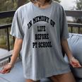 In Memory Of Life Before PT School Women's Comfort Colors T-Shirt Gray