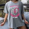 In Memory Of My Mom Breast Cancer Awareness Pink Heart Women's Comfort Colors T-Shirt Gray In Memory Of My Mom Breast Cancer Awareness Pink Heart Women's Comfort Colors T-Shirt Gray