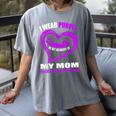 In My Memory Of My Mom PANCREATIC CANCER AWARENESS Women's Comfort Colors T-Shirt Gray