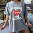 In Memory Of Son Basie Customized Personalized Memorial Women's Comfort Colors T-Shirt Gray