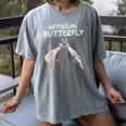 Mothman Shirt Antisocial Butterfly Introvert Cryptid Women's Comfort Colors T-Shirt Gray