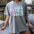 I Like Music More Than People Introvert Musician Retro Women's Comfort Colors T-Shirt Gray