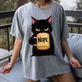 Nope Coffee Cat – Introvert Humor Monday Kitty Women's Comfort Colors T-Shirt Gray