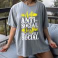 Not Anti Social Just Selectively Social Introvert Women's Comfort Colors T-Shirt Gray Not Anti Social Just Selectively Social Introvert Women's Comfort Colors T-Shirt Gray