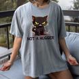 Not A Hugger Tee Angry Cat Sarcastic Cute Introvert Women's Comfort Colors T-Shirt Gray