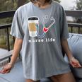 Nurse Life Graphic Nursing School Graduation Women's Comfort Colors T-Shirt Gray Nurse Life Graphic Nursing School Graduation Women's Comfort Colors T-Shirt Gray