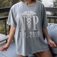 Nurse Practitioner Graduation Caduceus NP Degree 2019 Women's Comfort Colors T-Shirt Gray