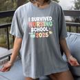 Nurse I Survived Nursing School Class Of 2025 Graduation Women's Comfort Colors T-Shirt Gray
